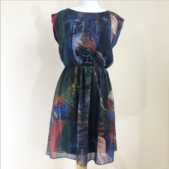 ALICE + OLIVIA Love Scoop Abstract Dress - Picture 1 of 8